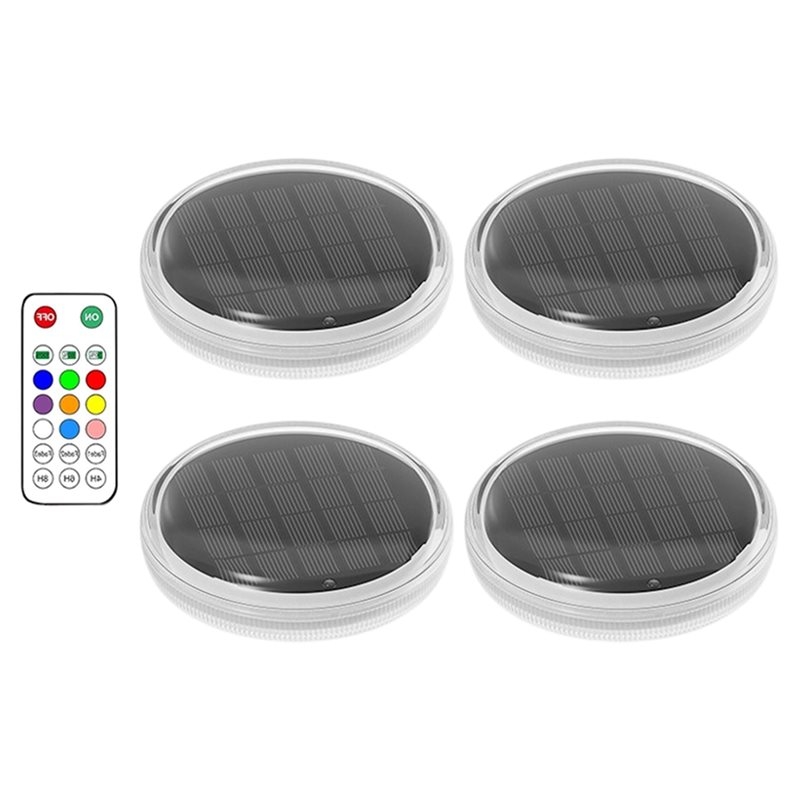 Pool Light Solar Rechargeable - WCS-Solar wiederaufladbare schwimmende Poolleuchten (4er-Pack), Poolleuchten,