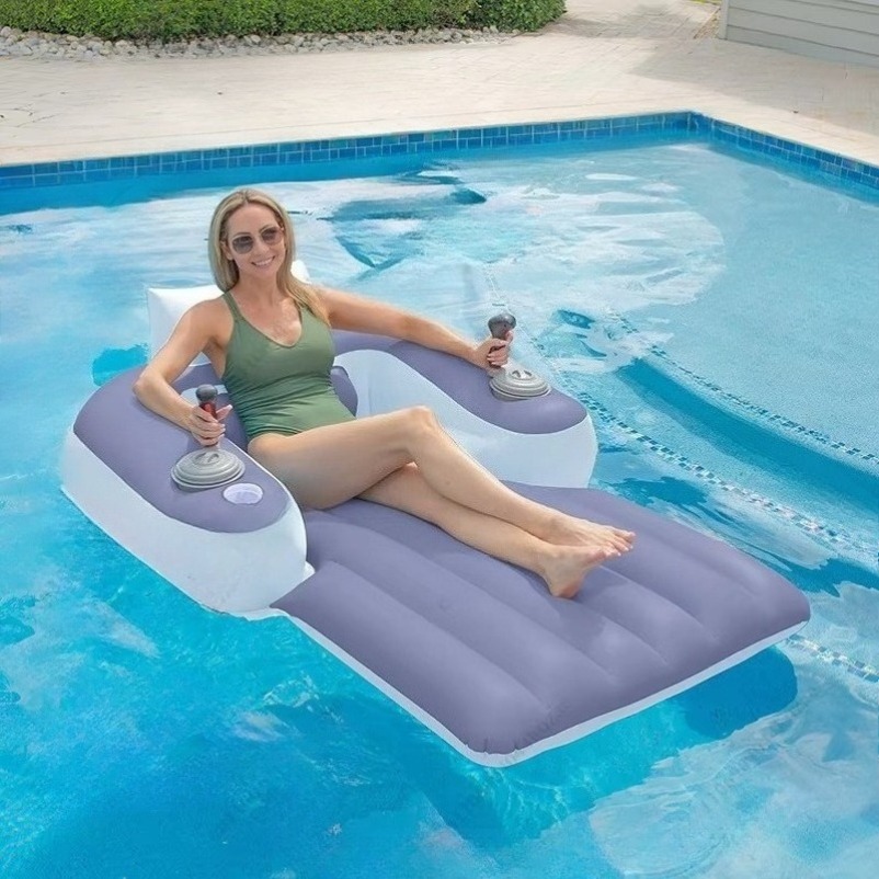Pool Lounger Inflatable - Neuer Aufblasbarer Wasser-Schwimmsessel mit Elektrischem Antrieb