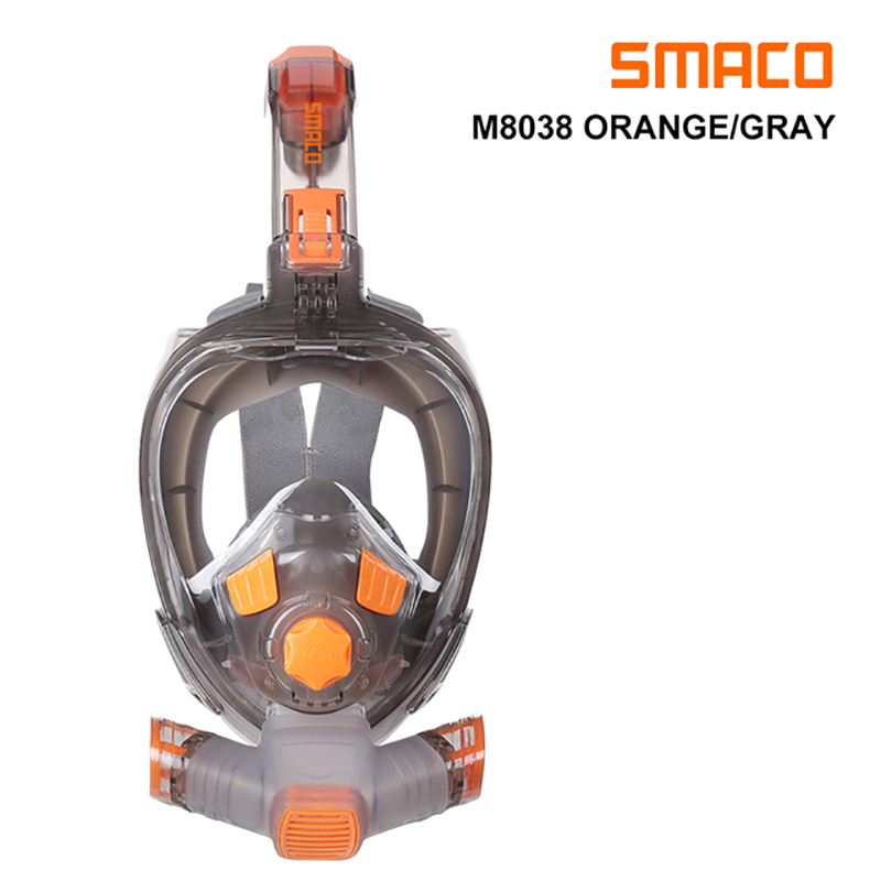 Snorkel Mask Full Face - SMACO Vollgesichts-Tauchmaske für Erwachsene, Antibeschlagbrille, Unterwasser-Breitansicht,