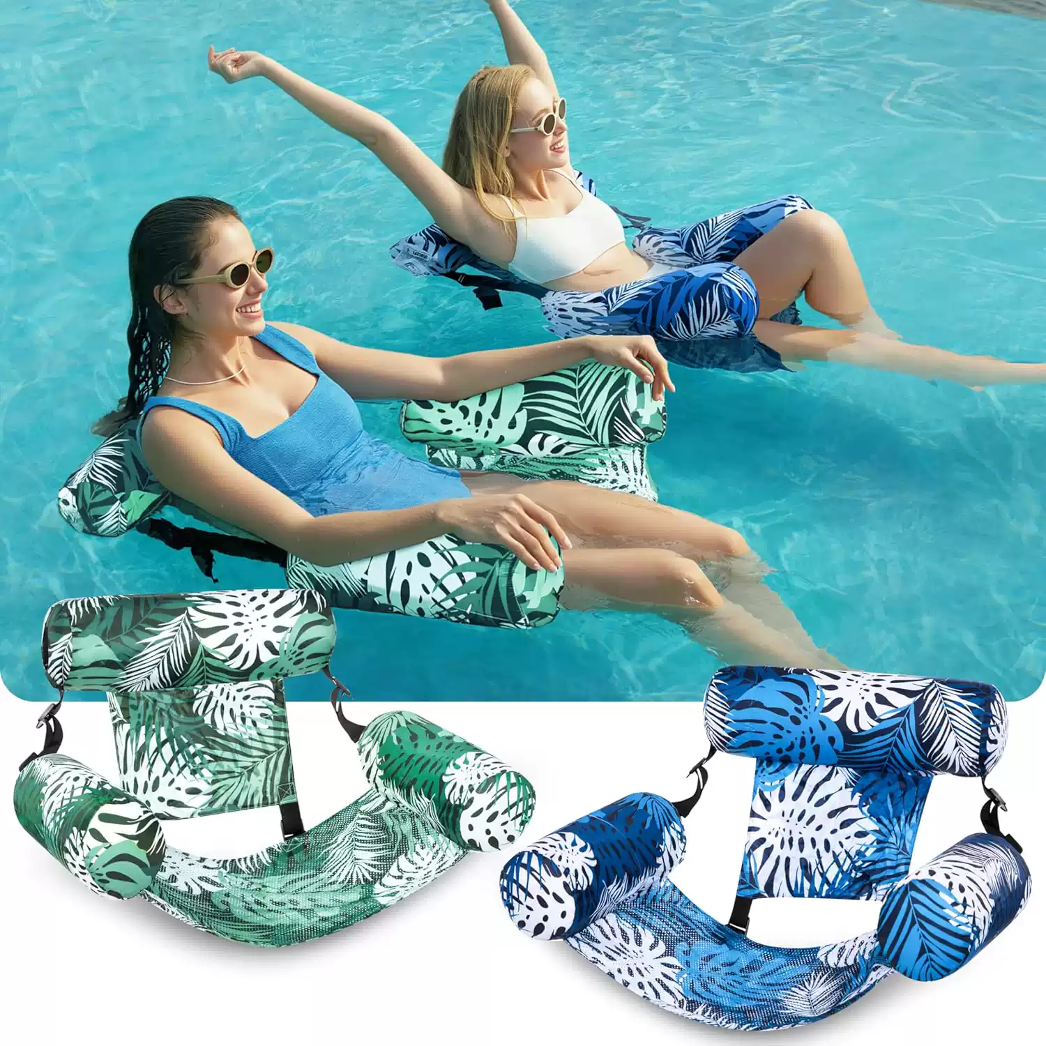 Pool Lounger Inflatable - Aufblasbare Pool-Liegestühle für Erwachsene mit Arm-