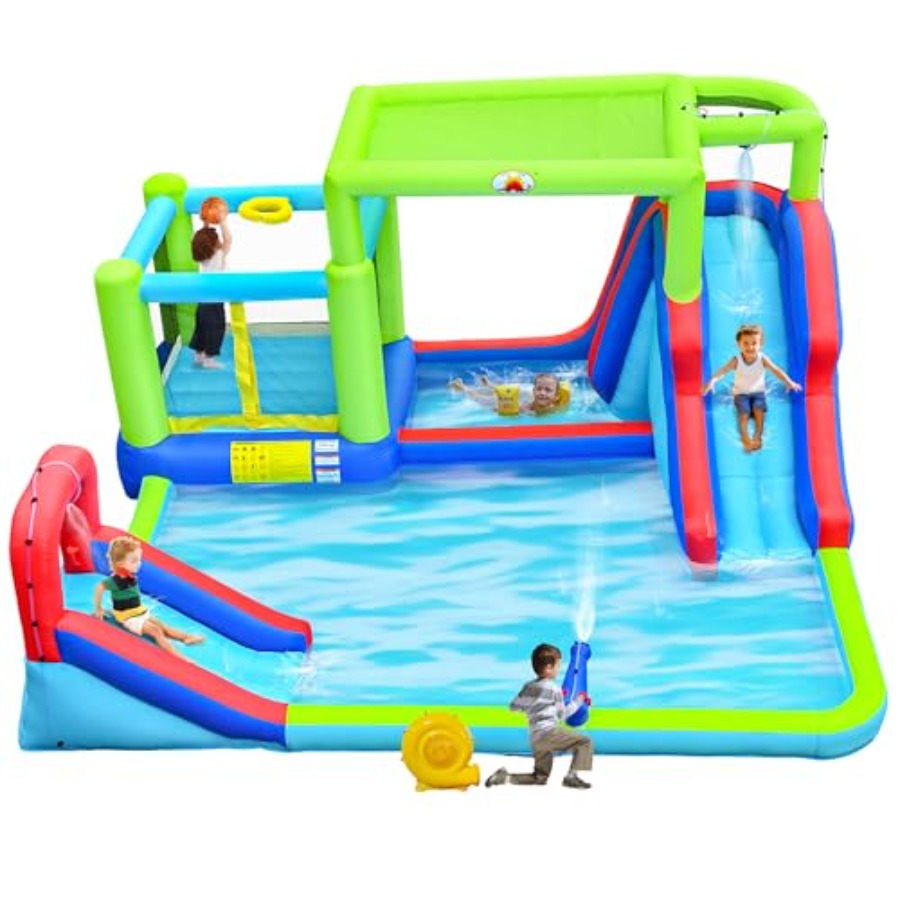 Water Slide Inflatable - Aufblasbare Wasserrutsche für den Außenbereich, PVC-Material,