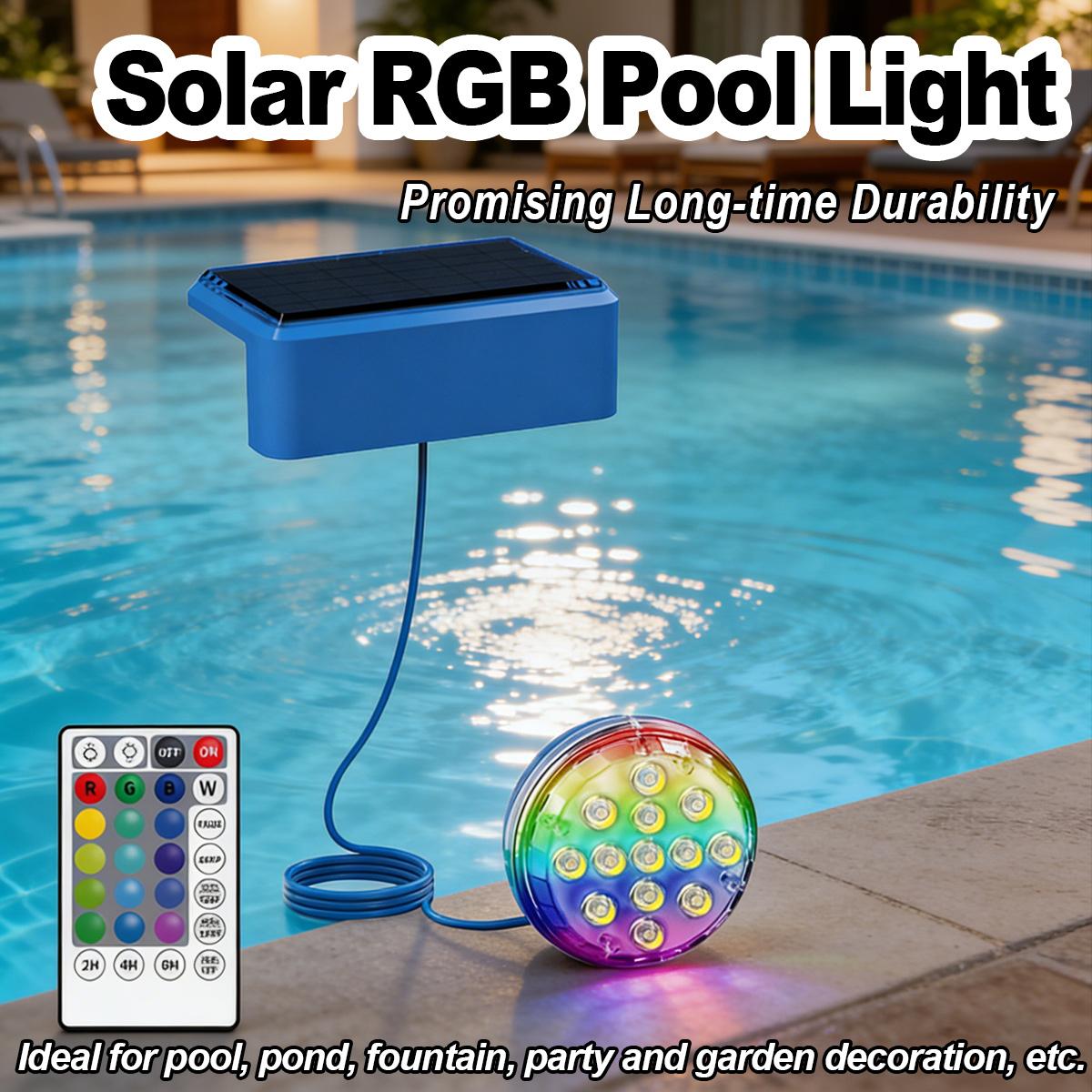 Unterwasser-Solar-Poolleuchte  – Pool Light Solar Rechargeable Bewertung und Preis