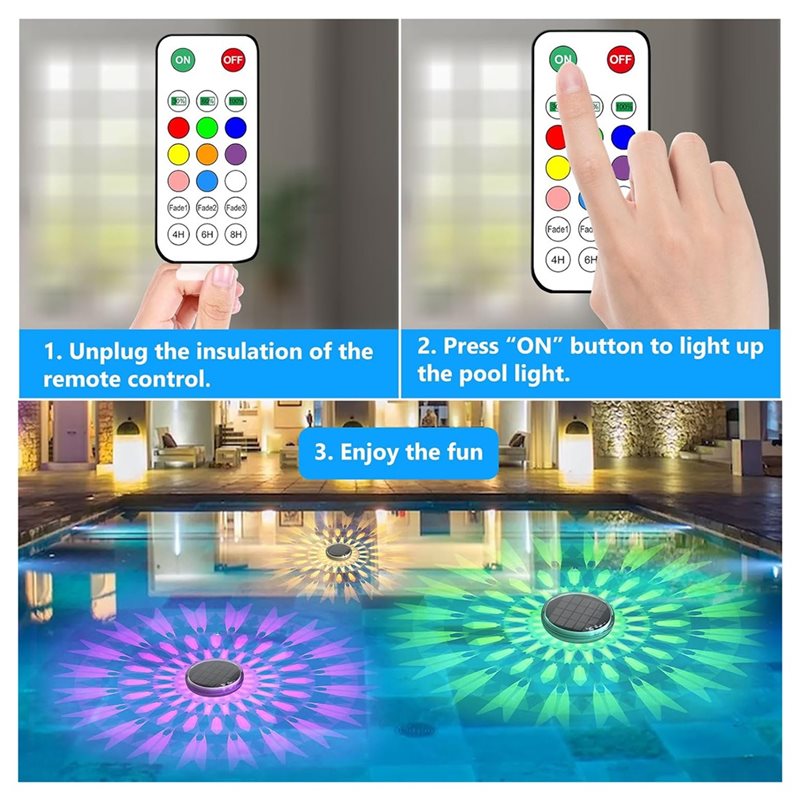 WCS-Solar wiederaufladbare sch – Pool Light Solar Rechargeable Bewertung und Preis