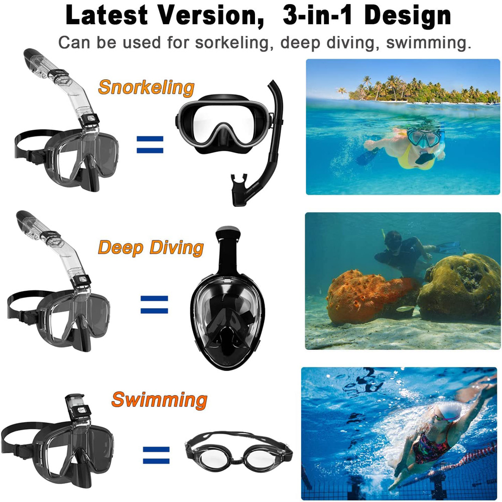 Tauchmasken, faltbares Antibes – Snorkel Mask Full Face Bewertung und Preis