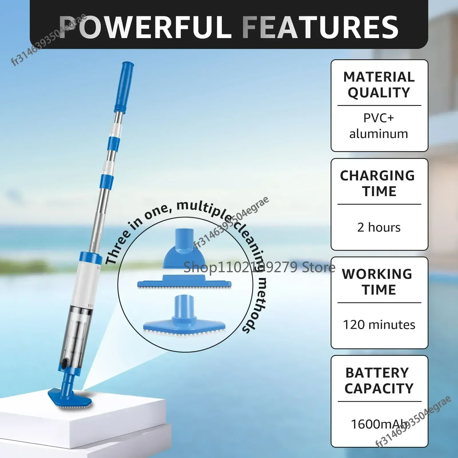 Wiederaufladbarer tragbarer Ha – Pool Vacuum Manual Bewertung und Preis