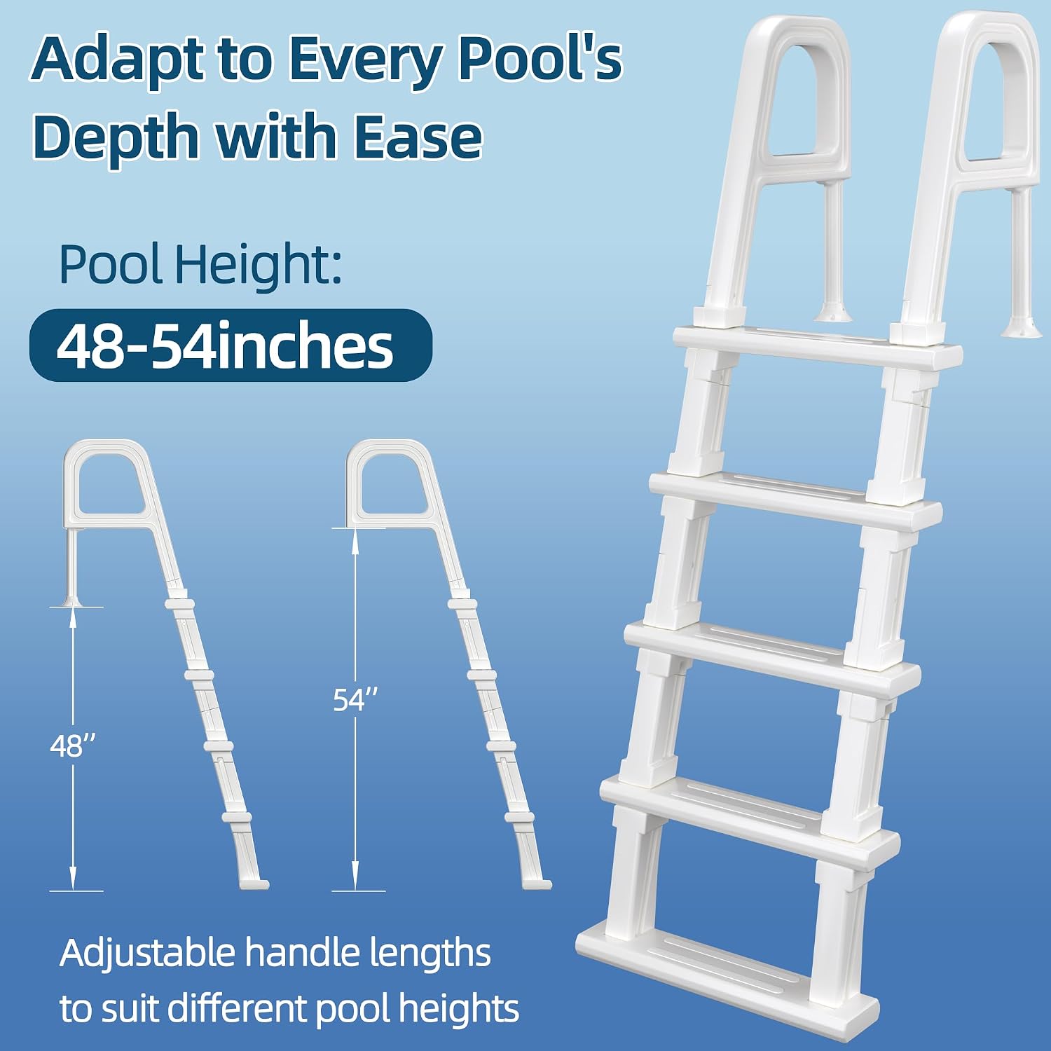 Poolleiter, 5-stufige Pooltrep – Pool Ladder Above Ground Bewertung und Preis
