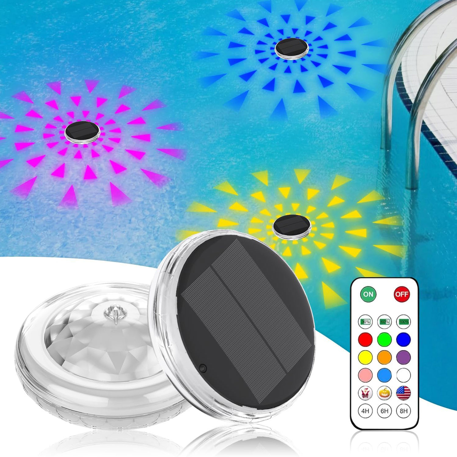 Poolleuchten, wiederaufladbar, – Pool Light Solar Rechargeable Bewertung und Preis
