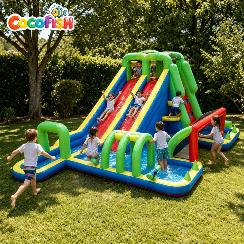 Cocofish Großer Aufblasbarer W – Water Slide Inflatable Bewertung und Preis