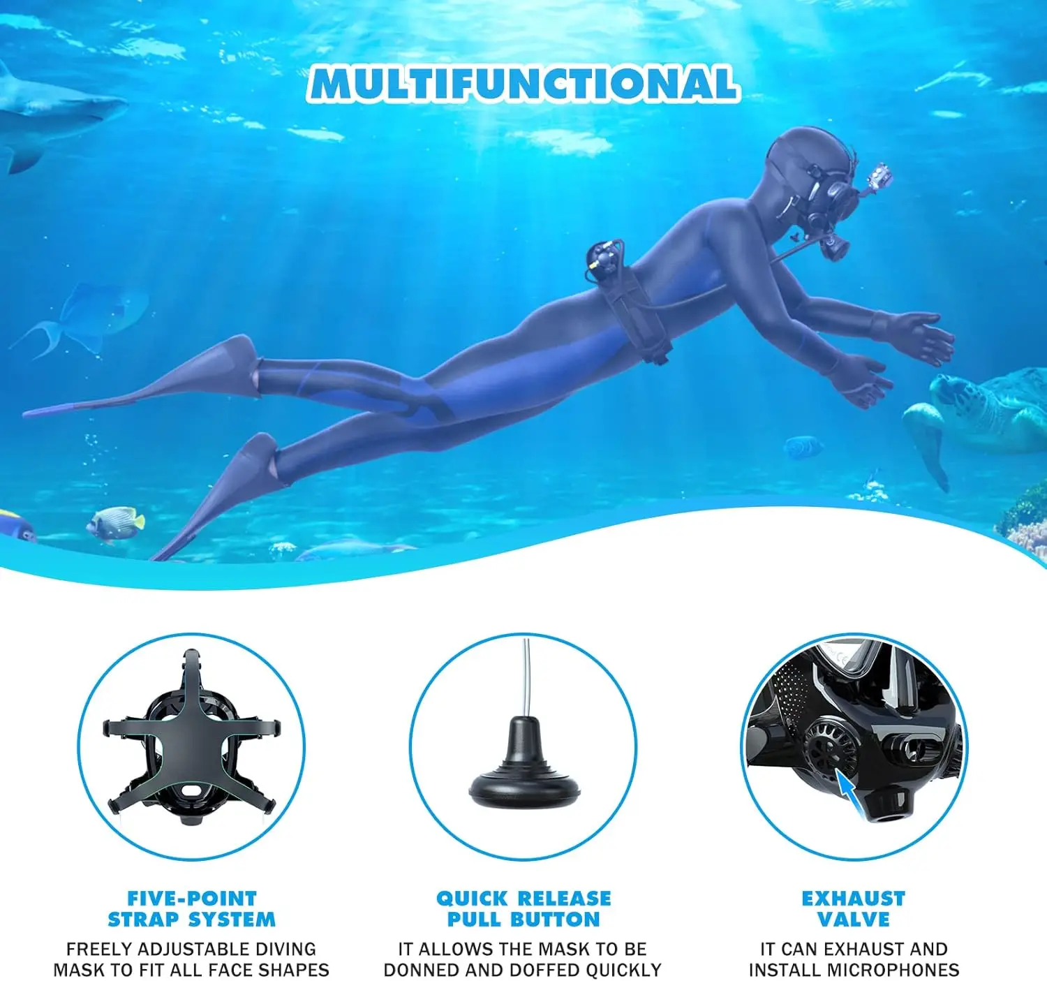 TRIMIX Vollgesichts-Tauchmaske – Snorkel Mask Full Face Bewertung und Preis