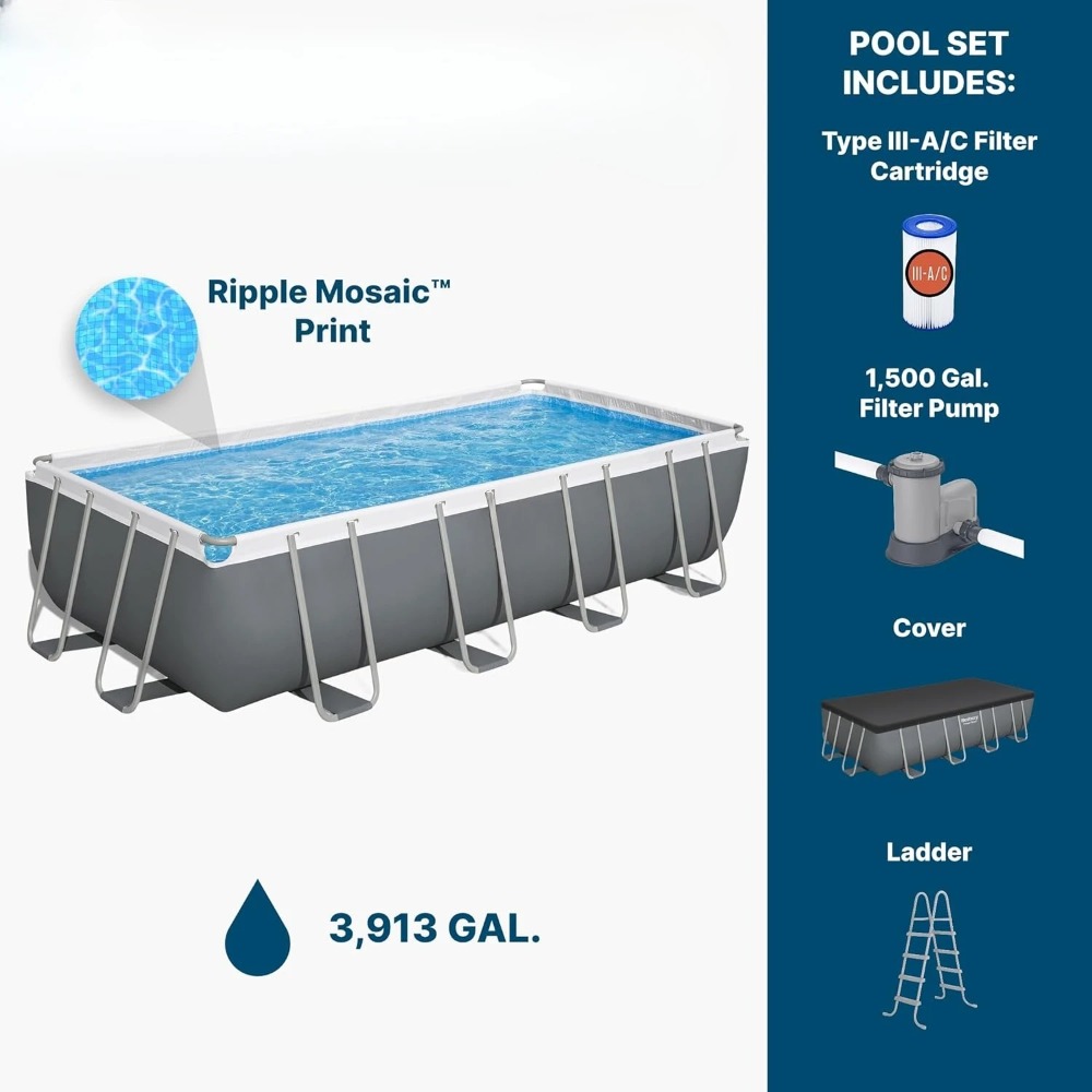 Rechteckiger Aufstellpool mit  – Pool Ladder Above Ground Bewertung und Preis